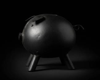 Minimalist Black Metal Piggy Bank
