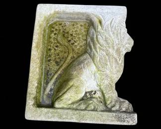 Cast Stone Lion Wall Fountain Plaque B