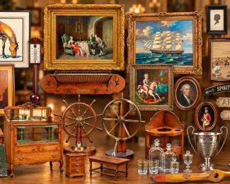Victorian Maritime Antique Gallery Display