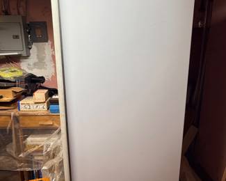 Imperial Heavy Duty Commercial upright freezer in white finish, appearing in used condition.