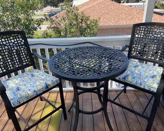 Heavy aluminum table and chairs