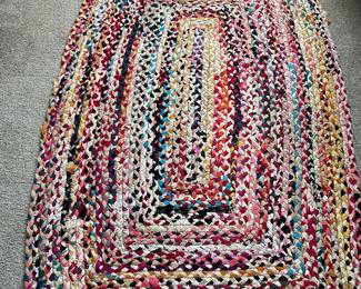 Multi colored rag rug