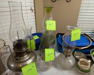 Vintage kerosen lamps
