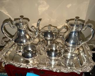 Serving pieces are Walker&Hall Shefield (Made in England)late 1800's to early 1900's