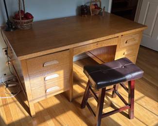 Solid wood desk