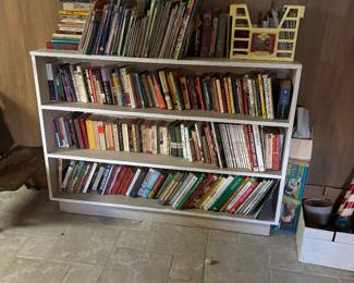 Vintage books and book shelf