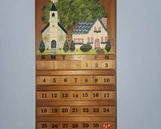 Wooden calendar