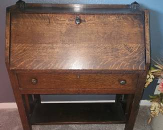Mission style drop front desk