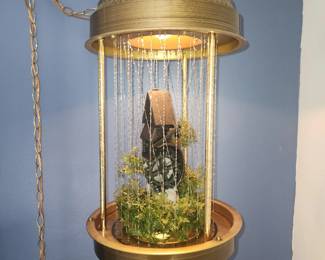 Vintage oil rain grist mill lamp