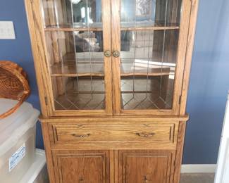 Oak china cabinet