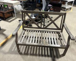 Wood bench