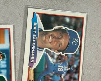 One of six baseball cards