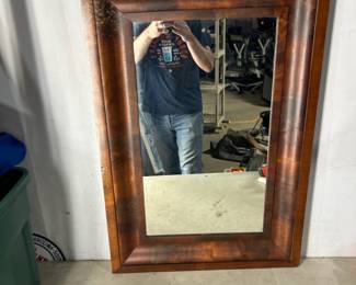 Wood framed mirror