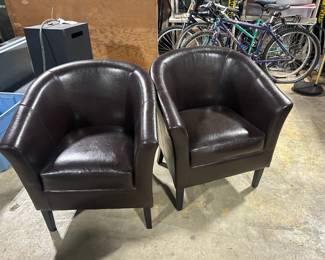 Club leather chairs