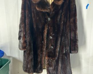 Dark fur coat