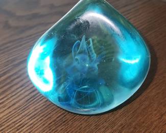 Large collection of blown glass paperweights
