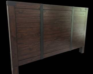 Industrial Style Plank Headboard