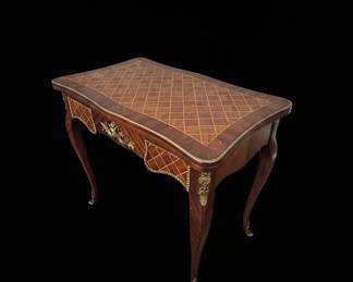 French Louis XV Style Marquetry Game Table