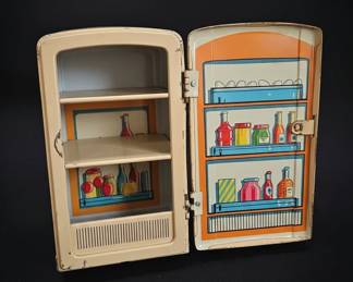 Vintage Wolverine Polar Tin Toy Refrigerator second image