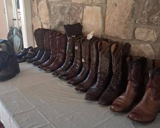 Men’s handmade western boots.