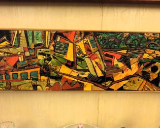 Harry Bouras "Great Hand Figures" 1963 oil painting
