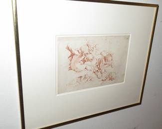 Francois Boucher "Putti" lithograph