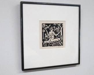 Georg Schrimpf "Francis of Assisi" 1918 woodblock print