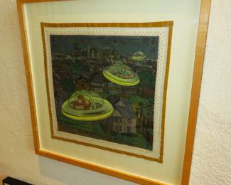 Nancy Mladenhoff "Cityscape" painting on silk