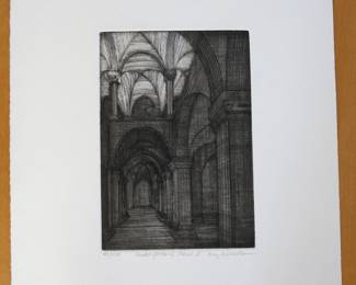Amy Worthen "Saint Gottard" etching