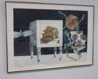 Ellen Lanyon "Silk Cabby" artist proof 1985