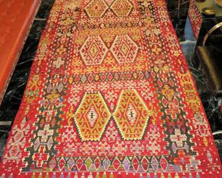 (BID ITEM) (11.2'x5.8')1930s Turkish Kilim rug