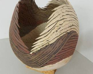 Unknown artist feathered bowl