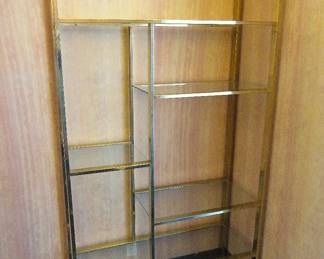 Mid-century brass etagere