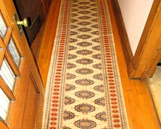 (BID ITEM) 13.6'x2.10' Pakistani Bokhara runner