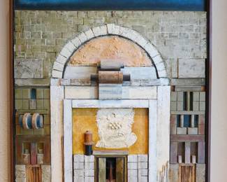 Leon Travanti "Golden Gate" wood assemblage