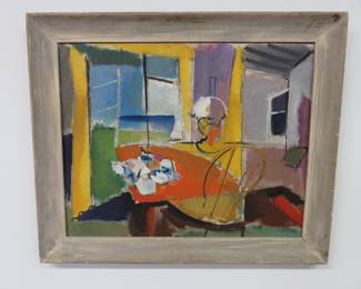 Elsie Batzell "Interior Still Life" 1950