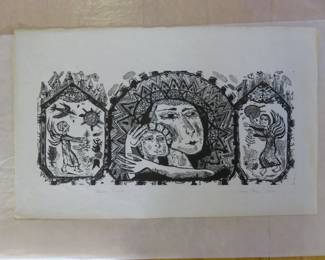 Diane Barr "Italian Tribute" woodblock print