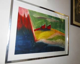 Dick Evans "Two on Ochre Rise" monotype