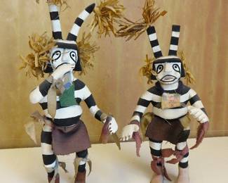 Hopi cottonwood clown kachinas