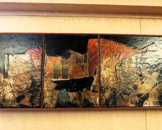 Harry Bouras "Frieda's World" 1973 oil painting