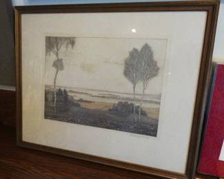 Rudolph Seik "Early Spring at Chiemsee" 1908 aquatint