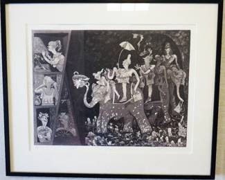 Gladys Nilsson "Camp Shopalong" Aquatint