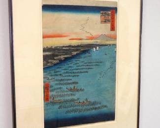 Utagawa Hiroshige "Samezu Coast in South Shinagawa" 1857