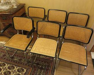 Set of 6 Thonet Cesca chairs by Marcel Breuer