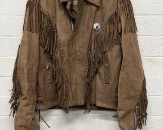 vintage leather fringe jacket