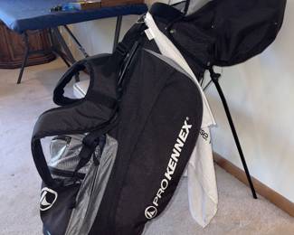 Golf clubs and bag