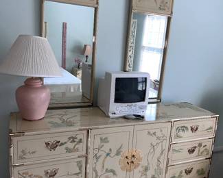 Asian dresser with mirrors