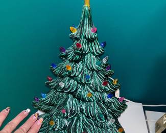 lighted ceramic christmas tree