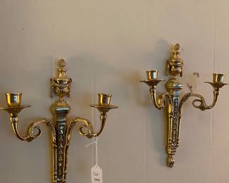 Brass wall sconces