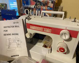 Portable White sewing machine